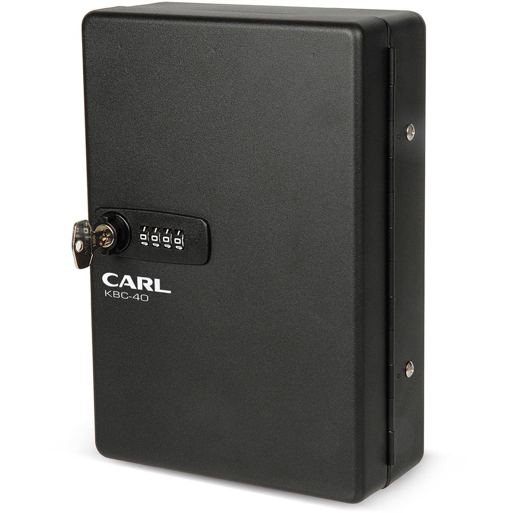 CARL Combination Key Cabinet - Combination Lock, Pre-drilled Mounting Hole - Black - Plastic. Picture 2