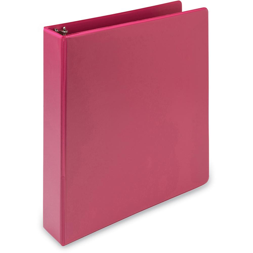 Samsill Earth's Choice Plant-based View Binders - 1 1/2" Binder Capacity - Letter - 8 1/2" x 11" Sheet Size - 3 x Round Ring Fastener(s) - Chipboard, Polypropylene, Plastic - Berry - Recycled - Bio-ba. Picture 4