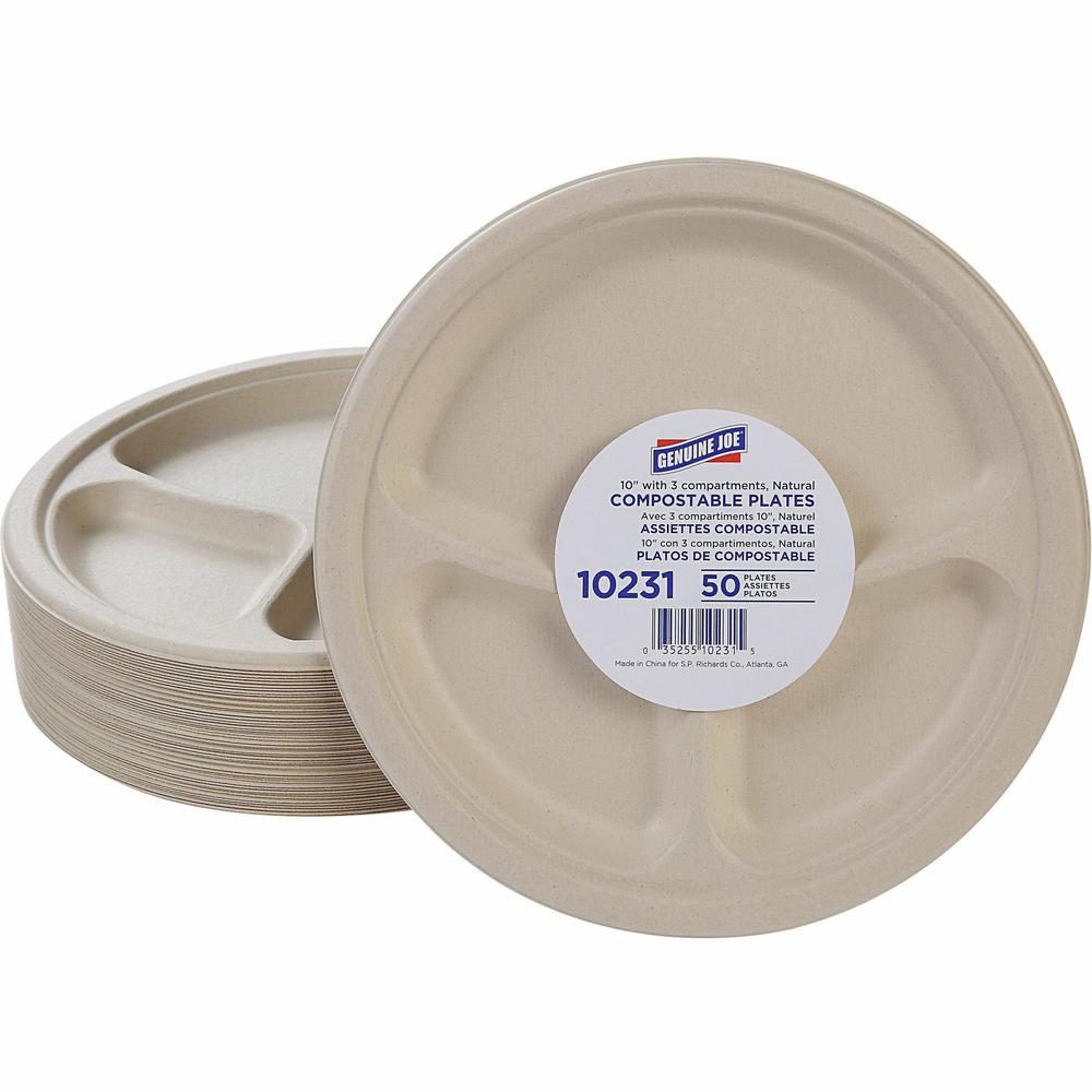 Placesetter Deluxe White Laminated Foam Plate - 8.88 diameter