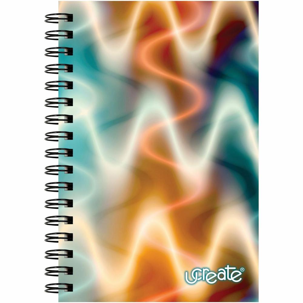 Pacon Fashion Sketch Book - 75 Pages - Spiral - 120 g/m&#178; Grammage - 9" x 6" - Neon Neon Abstract Cover - Acid-free, Perforated, Durable. Picture 2