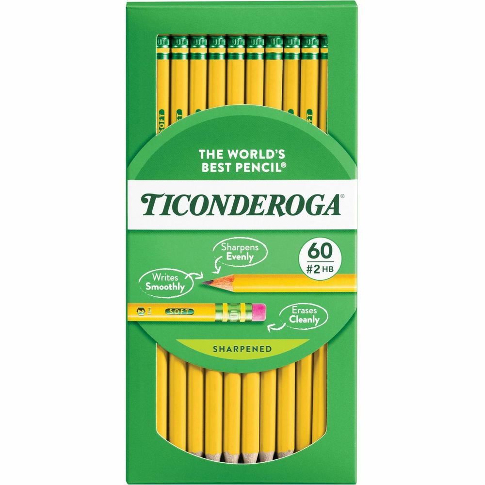Dixon Soft No. 2 Pencils - Yellow Barrel - 240 / Box. Picture 3