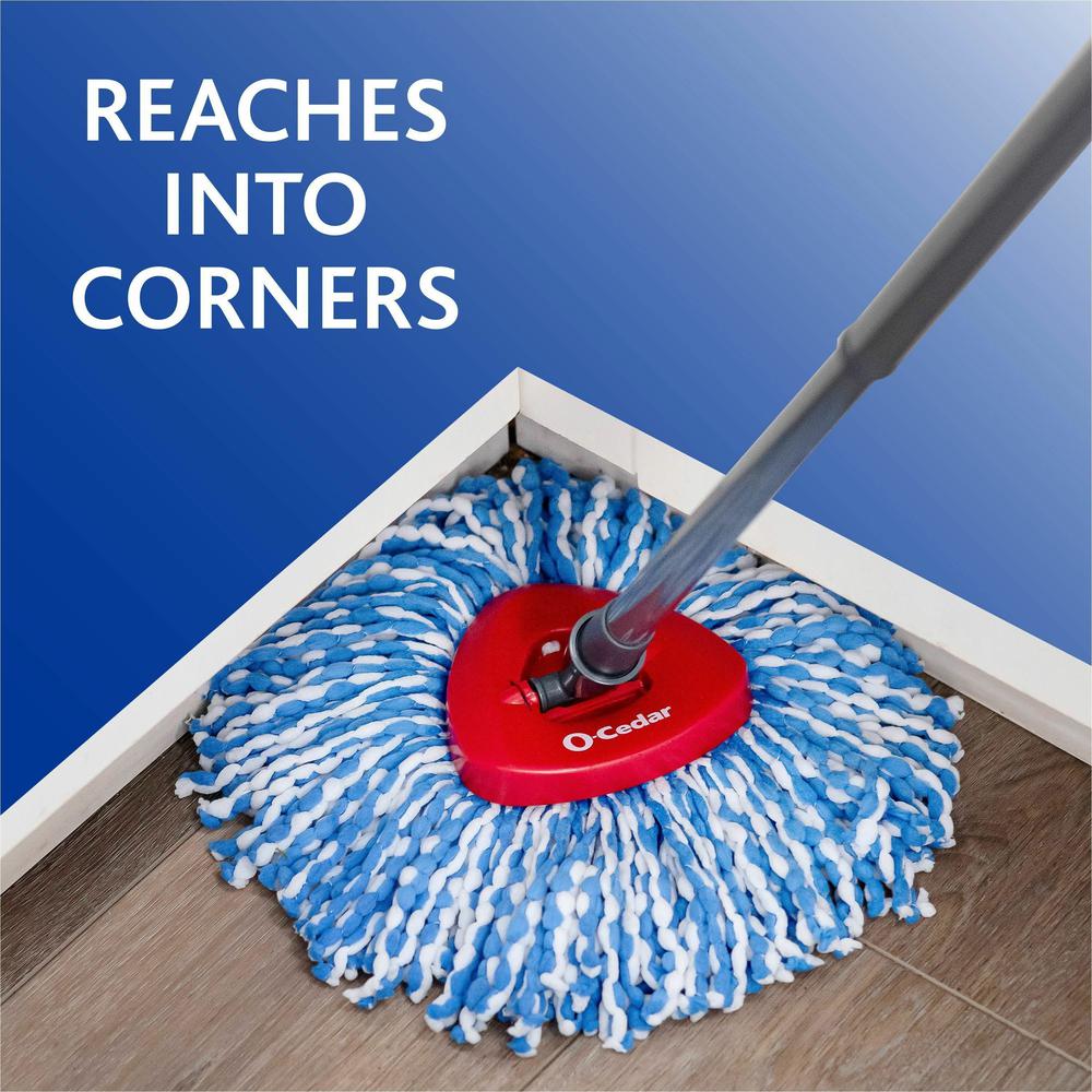 O-Cedar EasyWring RinseClean Spin Mop - MicroFiber Head - Washable, Reusable, Machine Washable, Refillable, Telescopic Handle - 1 Each - Multi. Picture 5