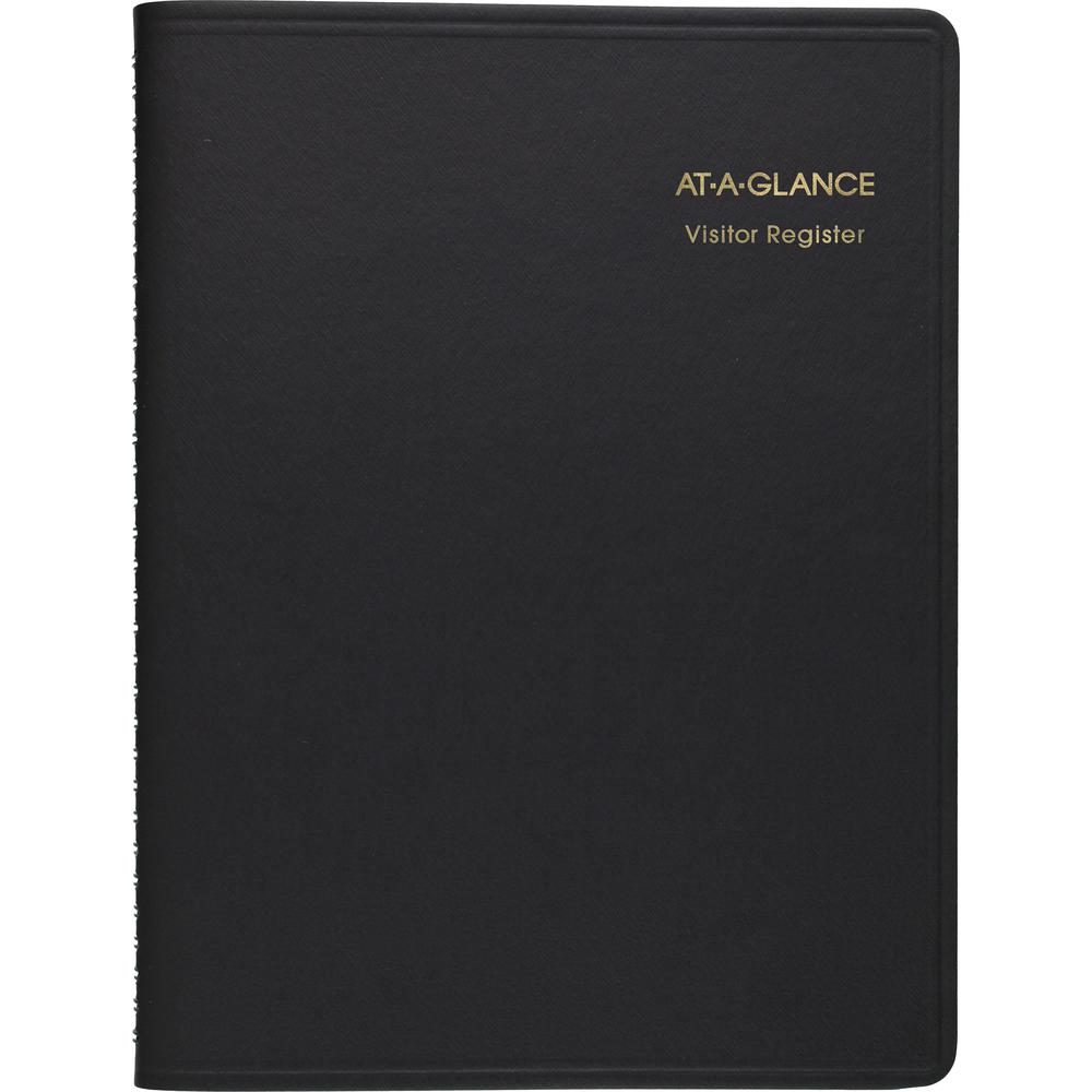 At-A-Glance Visitor's Register Book - 60 Sheet(s) - Wire Bound - 8.50" x 11" Sheet Size - Black - White Sheet(s) - Black Cover - 1 Each. Picture 6