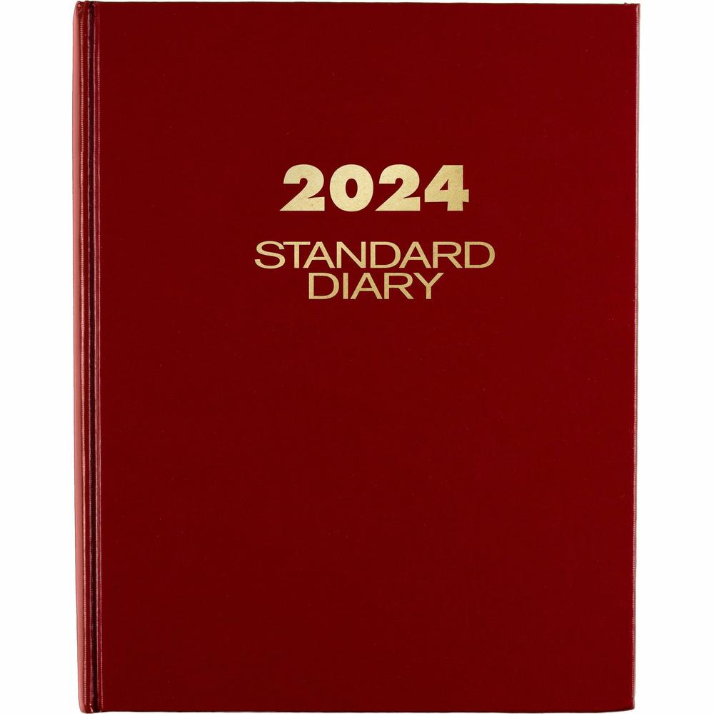 At-A-Glance Standard Diary Diary - Medium Size - Business - Julian Dates - Daily - 12 Month - January 2024 - December 2024 - 1 Day Single Page Layout - 7 1/2" x 9 1/2" White Sheet - Case Bound - Vinyl. Picture 3