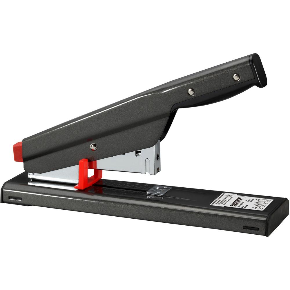 Bostitch Antimicrobial Heavy Duty Stapler - 130 Sheets Capacity - 210 Staple Capacity - Full Strip - 1/4" , 1/2" , 3/8" , 5/8" Staple Size - 1 Each - Black. Picture 5