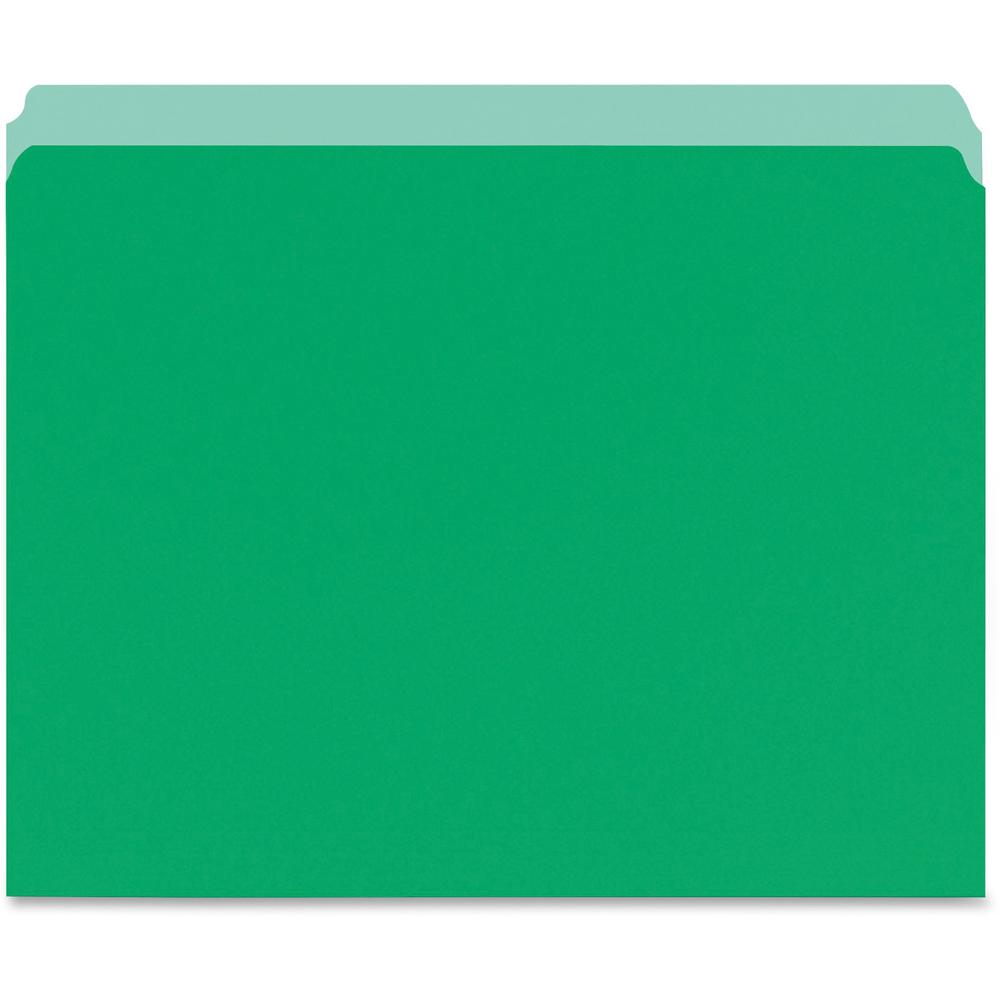 Pendaflex Letter Recycled Top Tab File Folder - 8 1/2" x 11" - Light Green - 30% Recycled - 100 / Box. Picture 3