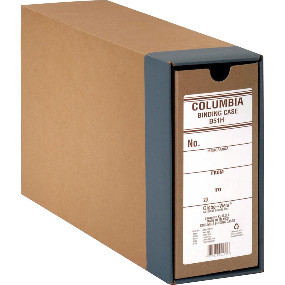 Pendaflex Columbia Binding Cases - External Dimensions: 9.5" Width x 15.9" Depth x 4.6"Height - Media Size Supported: Legal - Fiberboard, Kraft - Brown - For Document - Recycled - 1 Each. Picture 2