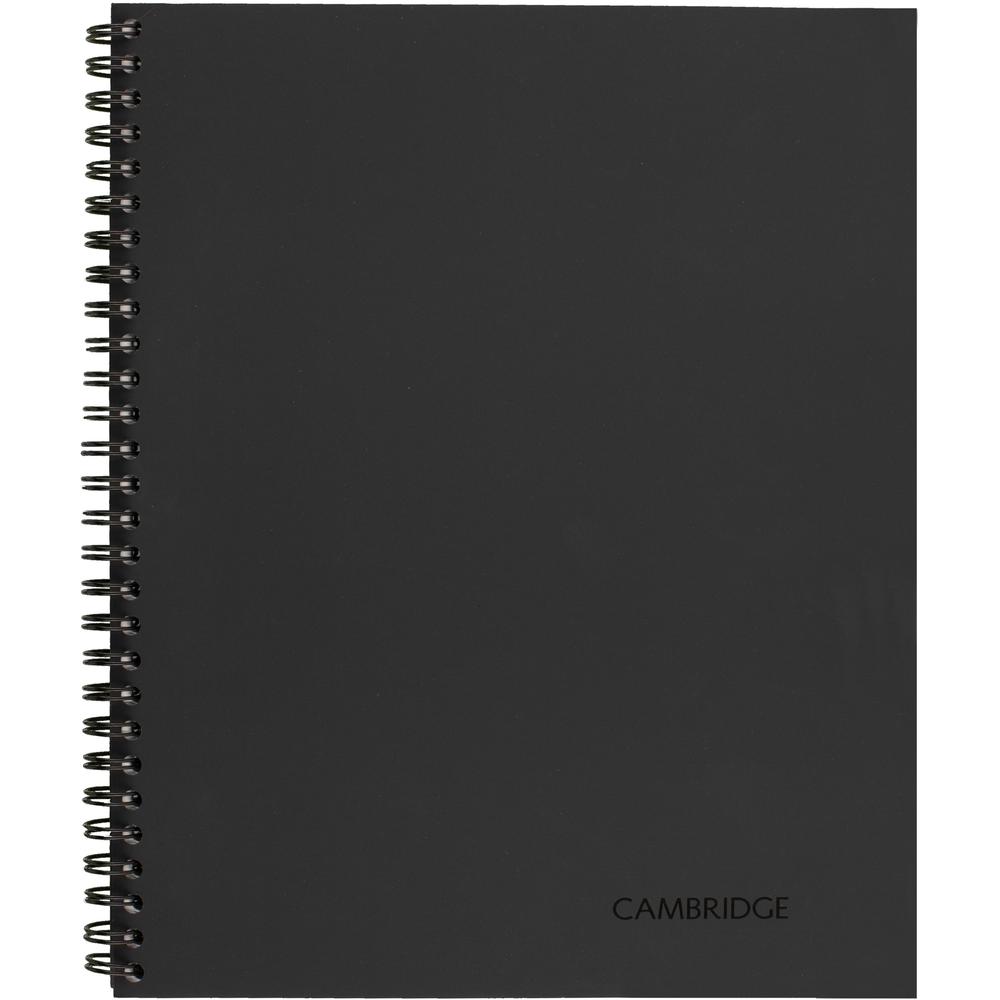 Mead 1 - Subject Action Planner Notebook - Letter - 80 Sheets - Double Wire Spiral - 0.34" Ruled - 20 lb Basis Weight - Letter - 8 1/2" x 11" - White Paper - Black Binding - BlackLinen Cover - Bond Pa. Picture 3