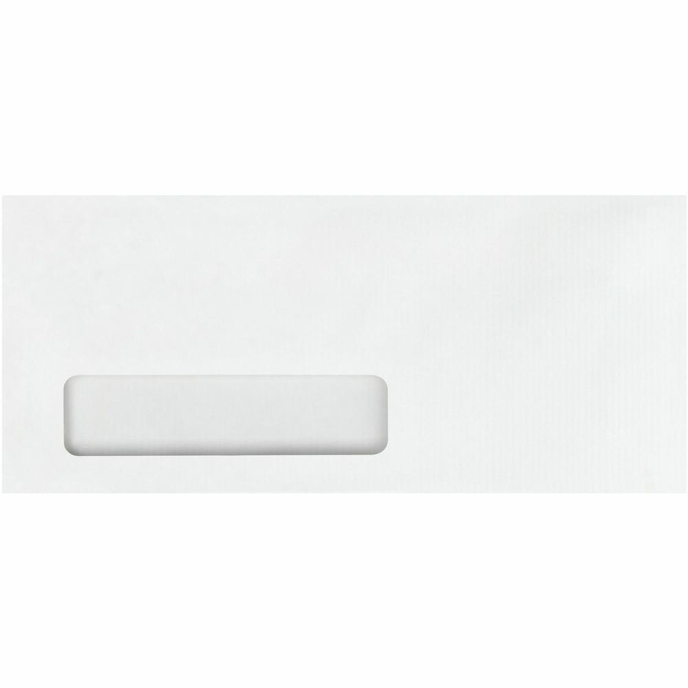 Quality Park No. 10 Single Window Business Envelopes with Embossed Ridges - Single Window - #10 - 4 1/8" Width x 9 1/2" Length - 24 lb - Gummed - Poly - 500 / Box - White. Picture 2