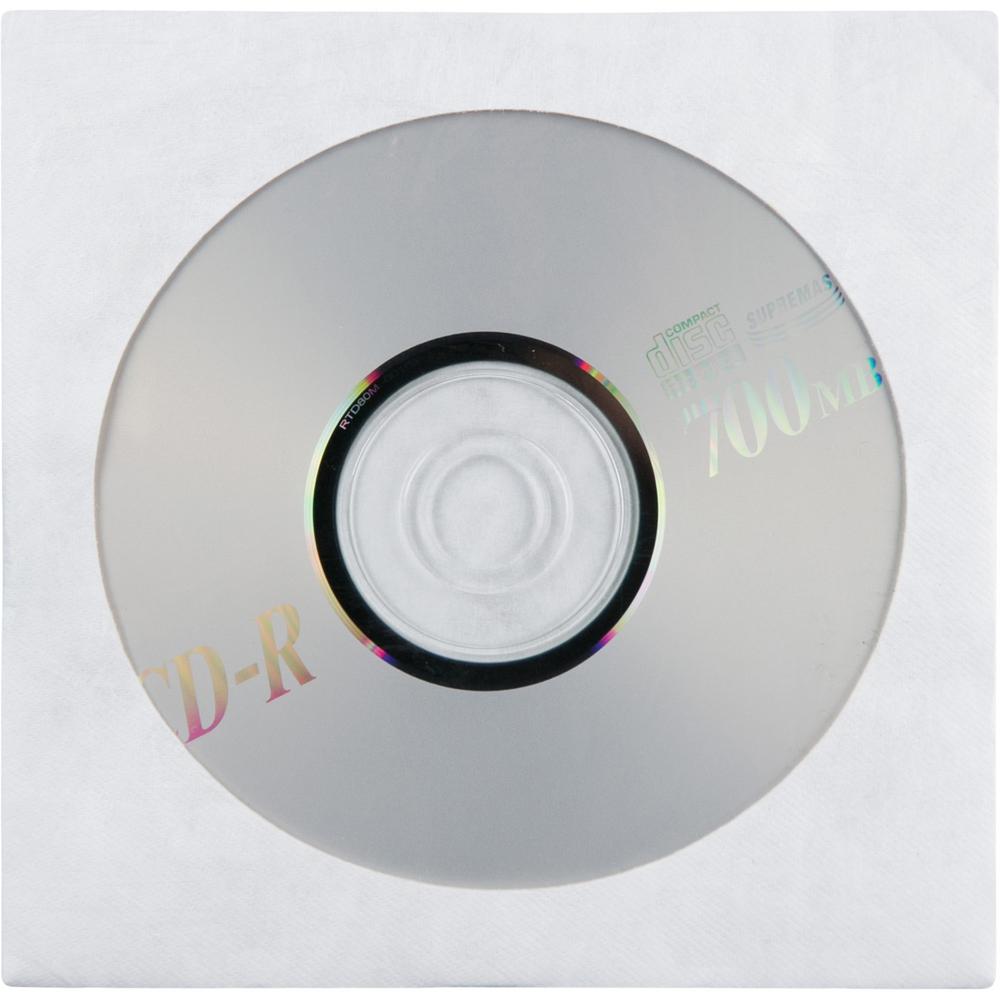 Quality Park Tyvek CD/DVD Sleeves - Disc/Diskette - 4 7/8" Width x 5" Length - Tyvek - 100 / Box - White. Picture 4
