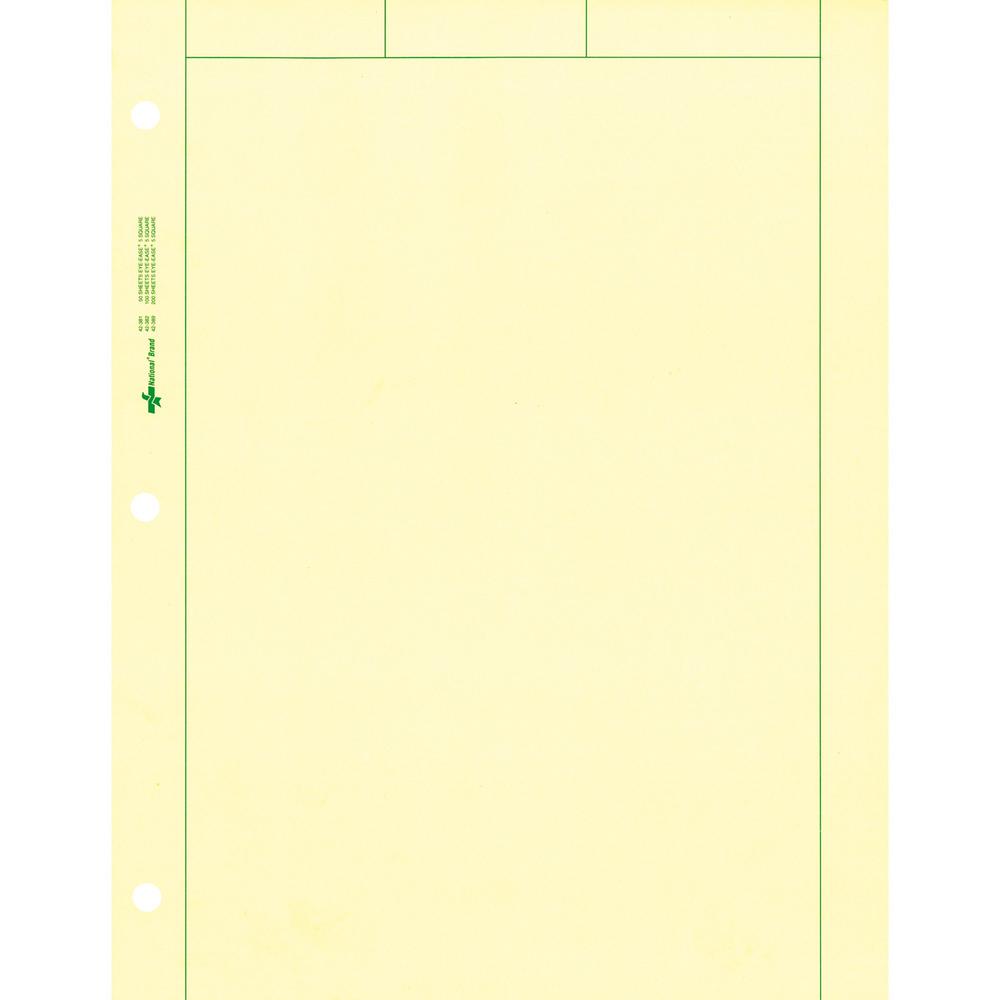 Rediform Computation Pads - Letter - 100 Sheets - Stapled/Glued - Letter - 8 1/2" x 11" - Green Paper - Subject - 100 / Pad. Picture 6