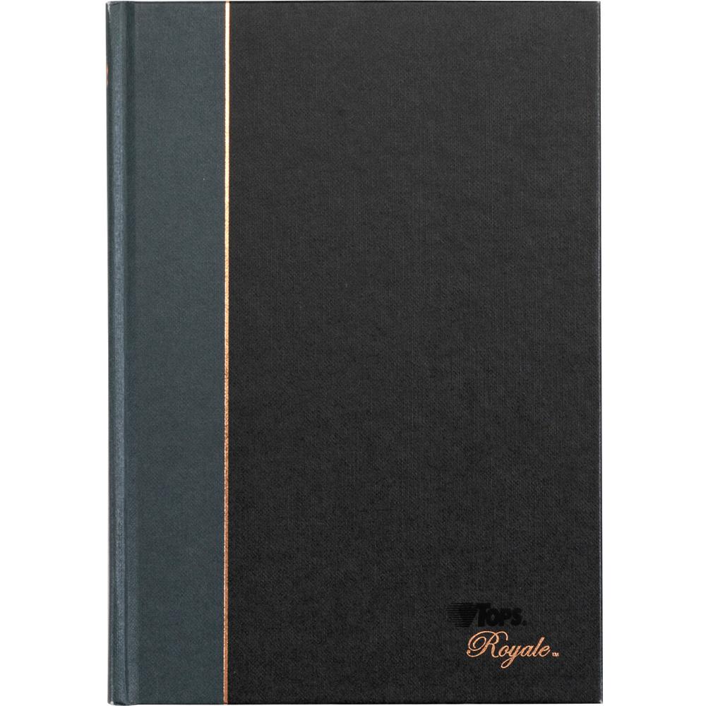 TOPS Royal Executive Business Notebooks - 96 Sheets - Spiral - 20 lb Basis Weight - 5 7/8" x 8 1/4" - White Paper - Gray Binding - Black, Gray Cover - Hard Cover, Ribbon Marker, Heavyweight, Index She. Picture 5