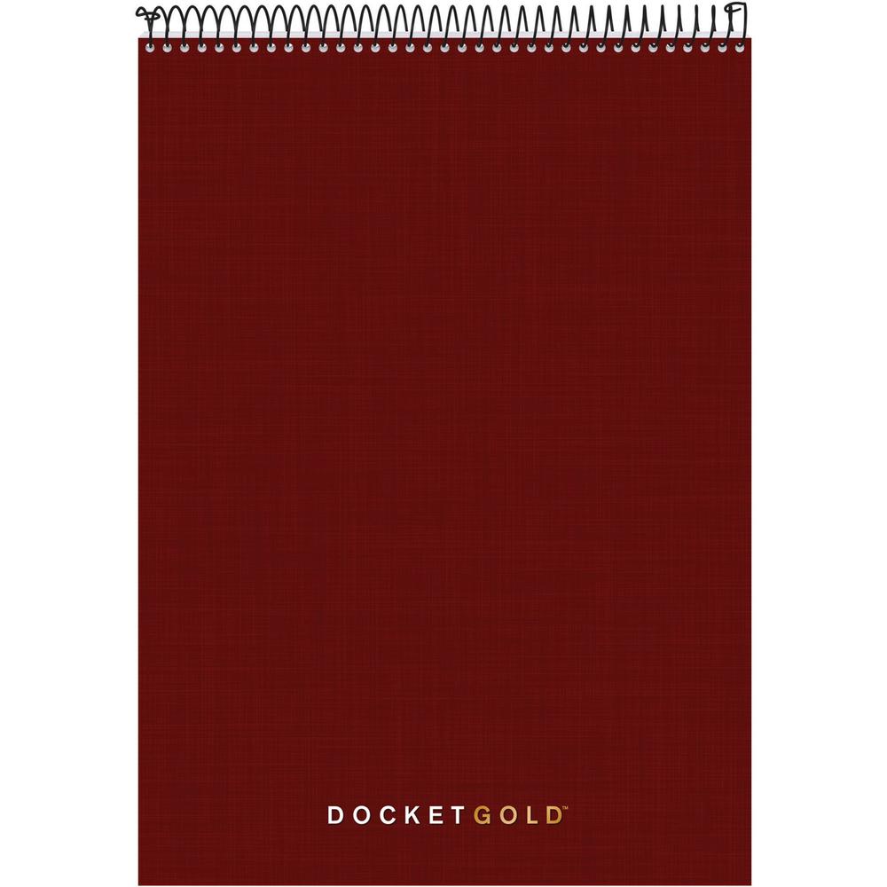 TOPS Docket Heavyweight Wirebound Planner - 70 Sheets - Wire Bound - 20 lb Basis Weight - 8 1/2" x 11 3/4" - White Paper - Burgundy Cover - Chipboard Cover - Perforated, Repositionable, Heavyweight, H. Picture 4