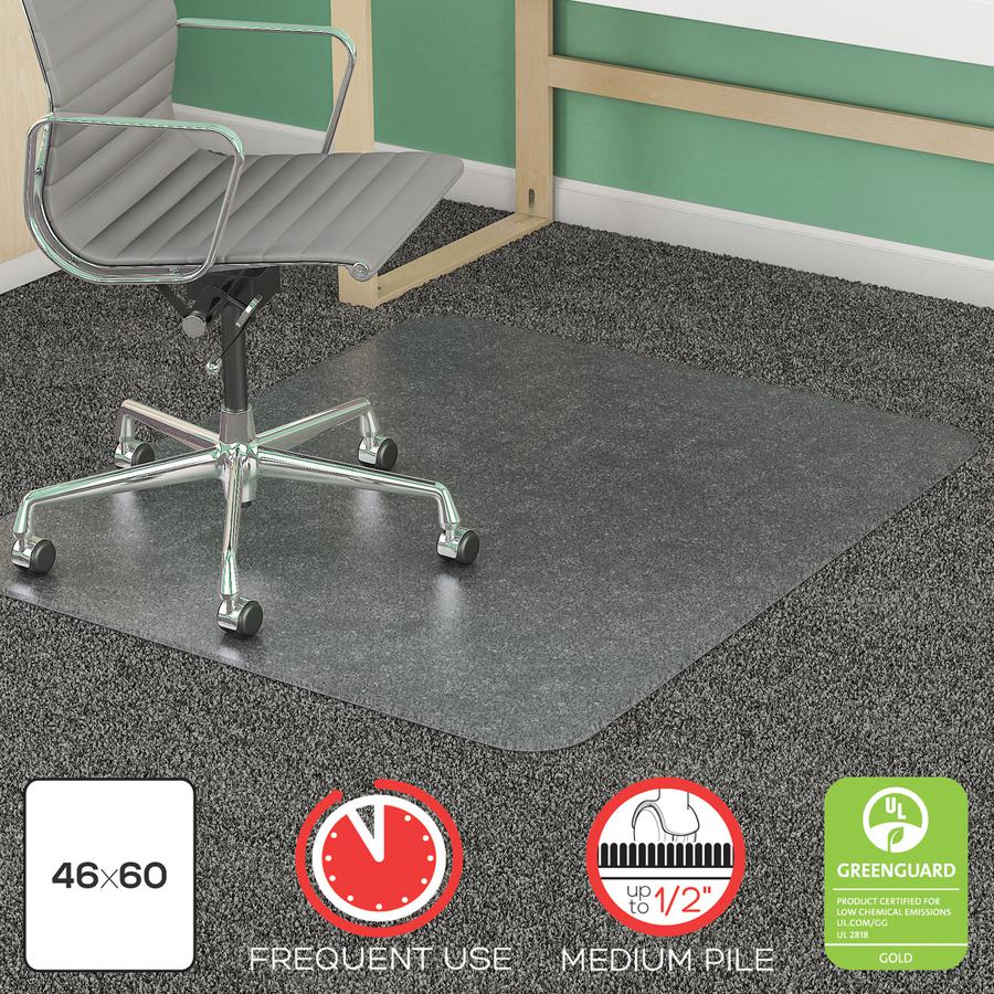 Deflecto SuperMat for Carpet - Carpeted Floor - 60" Length x 46" Width - Vinyl - Clear. Picture 10