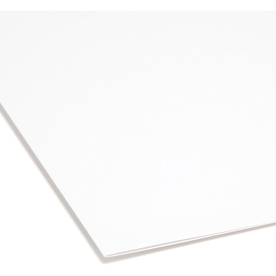 Smead Colored 1/3 Tab Cut Letter Recycled Top Tab File Folder - 8 1/2" x 11" - Top Tab Location - Assorted Position Tab Position - White - 10% Recycled - 100 / Box. Picture 7