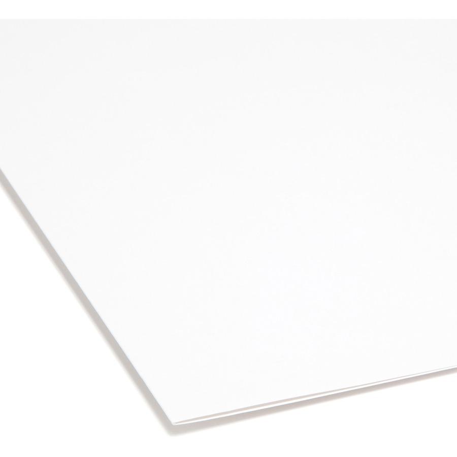 Smead Colored 1/3 Tab Cut Legal Recycled Top Tab File Folder - 8 1/2" x 14" - 3/4" Expansion - Top Tab Location - Assorted Position Tab Position - White - 10% Recycled - 100 / Box. Picture 7