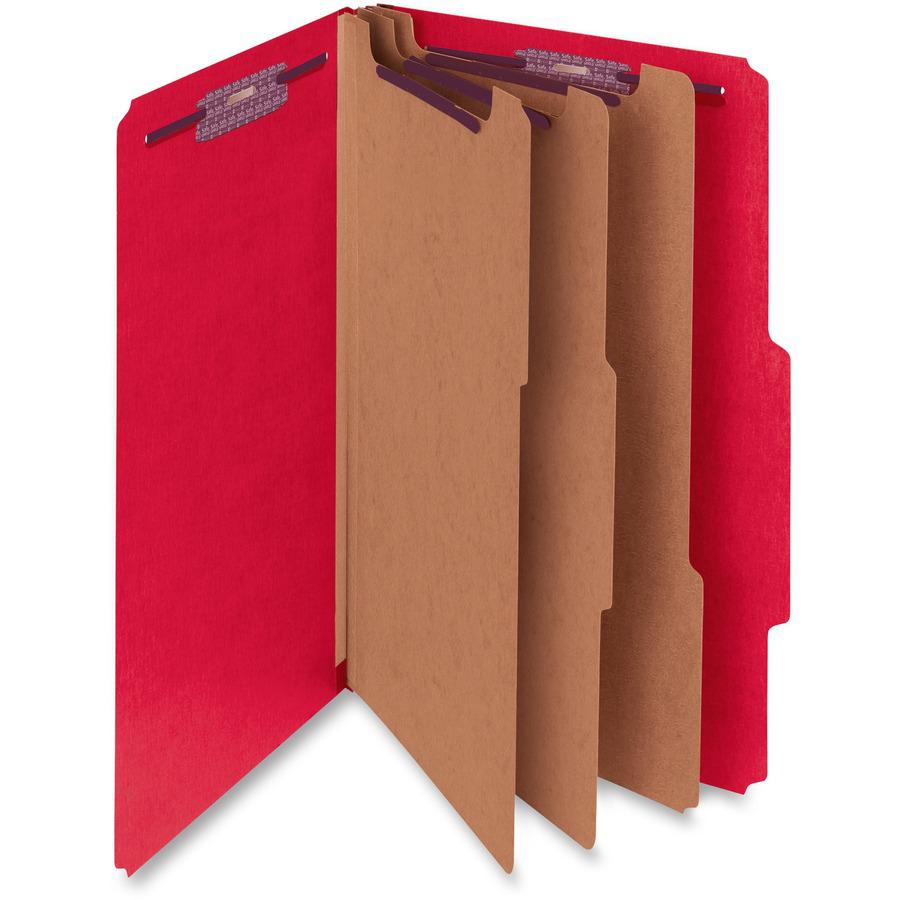Smead Classification Folders with SafeSHIELD Fastener - Legal - 8 1/2" x 14" Sheet Size - 3" Expansion - 2 Fastener(s) - 2" Fastener Capacity for Folder - 2/5 Tab Cut - Right of Center Tab Location - . Picture 6