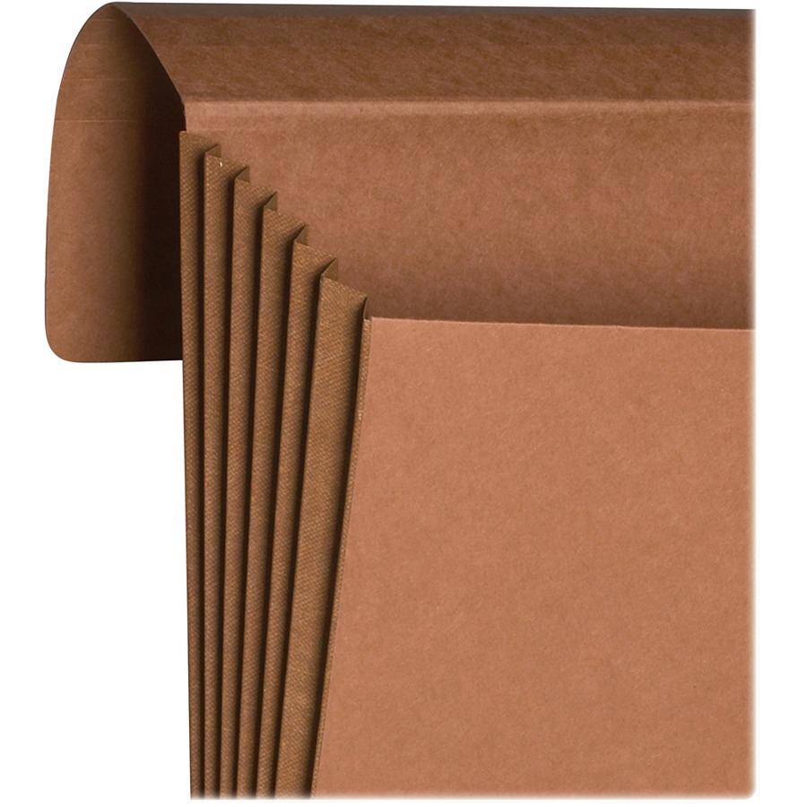Smead Legal Recycled File Wallet - 8 1/2" x 14" - 5 1/4" Expansion - Redrope - Redrope - 30% Recycled - 10 / Box. Picture 5
