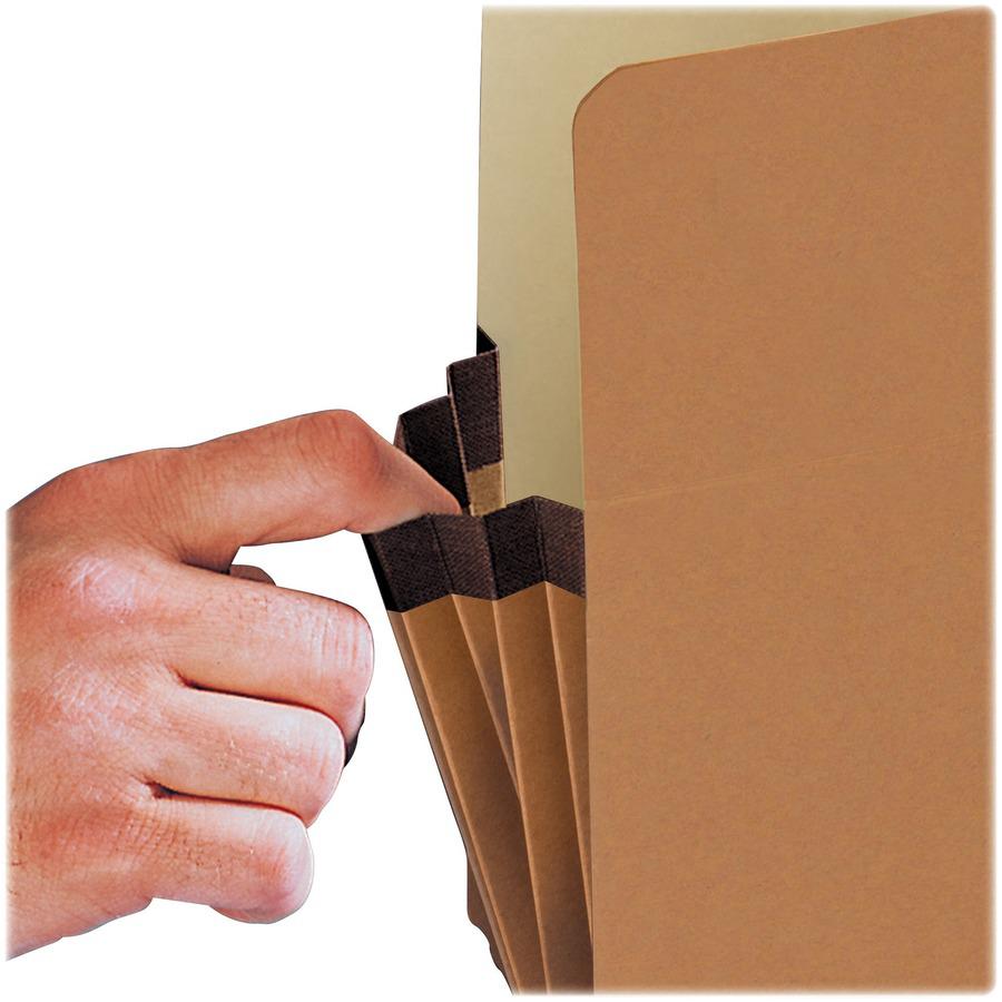 Smead Straight Tab Cut Legal Recycled File Pocket - 8 1/2" x 14" - 1 3/4" Expansion - Top Tab Location - Redrope, Kraft - Redrope - 30% Recycled - 25 / Box. Picture 8
