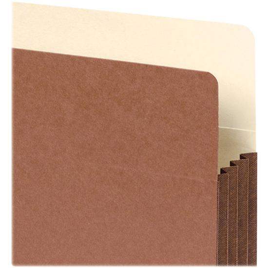 Smead Straight Tab Cut Legal Recycled File Pocket - 8 1/2" x 14" - 3 1/2" Expansion - Top Tab Location - Redrope - Redrope - 30% Recycled - 10 / Box. Picture 6