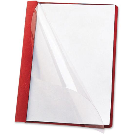 Smead Letter Recycled Report Cover - 8 1/2" x 11" - 3 Fastener(s) - 1/2" Fastener Capacity for Folder - Vinyl, Metal - Red - 50% Recycled - 25 / Box. Picture 6