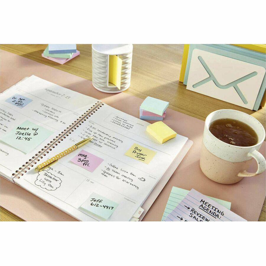 Post-it&reg; Dispenser Notes - 1620 - 3" x 3" - Square - 90 Sheets per Pad - Unruled - Canary Yellow - Paper - Self-adhesive, Removable - 18 / Pack. Picture 9