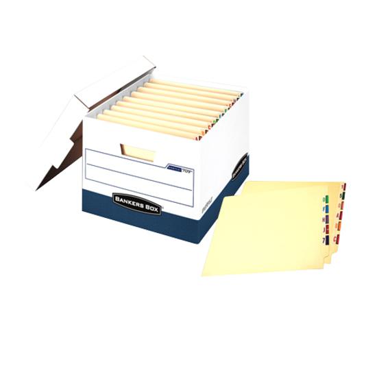 Bankers Box STOR/FILE File Storage Box - Internal Dimensions: 12.75" Width x 15.50" Depth x 10" Height - External Dimensions: 13.3" Width x 16.9" Depth x 10.5" Height - Media Size Supported: Letter, L. Picture 2