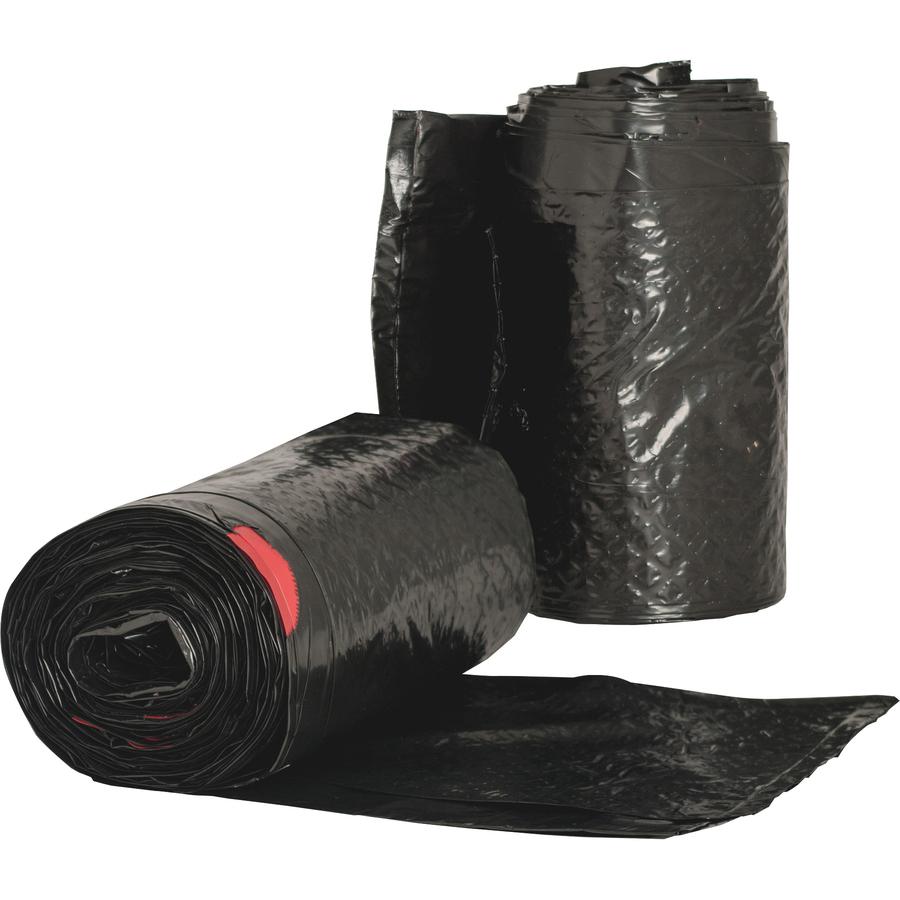 Genuine Joe Low Density Liners - Large Size - 45 gal Capacity - 40" Width x 46" Length - 0.70 mil (18 Micron) Thickness - Low Density - Brown, Black - 40/Carton. Picture 2