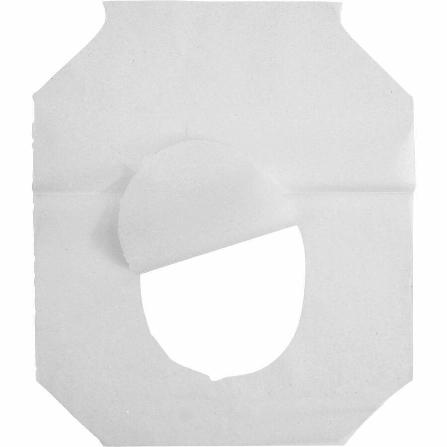 Genuine Joe Half-fold Toilet Seat Covers - Half-fold - For Public Toilet - 2500 / Carton - White. Picture 9