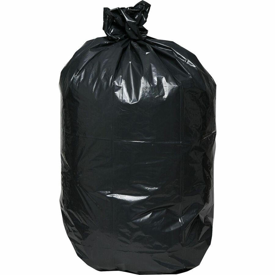 Genuine Joe Heavy-Duty Trash Can Liners - 60 gal Capacity - 39" Width x 56" Length - 1.50 mil (38 Micron) Thickness - Low Density - Black - Plastic Resin - 50/Box - Debris, Can, Waste. Picture 7