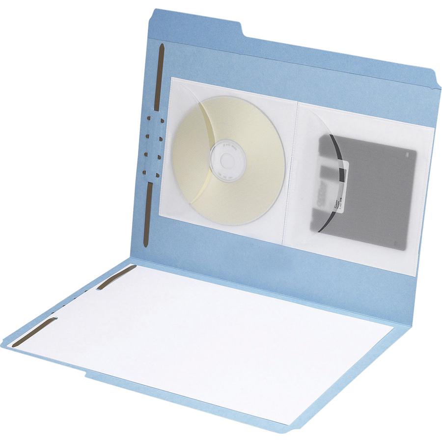 Smead Self-Adhesive CD/DVD Pockets - 4.9" Height x 5" Width - Clear - Poly - 10 / Pack. Picture 7
