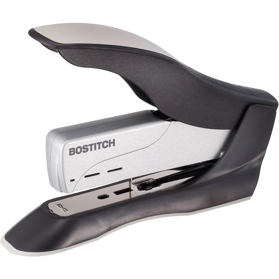 Bostitch Spring-Powered Antimicrobial Heavy Duty Stapler - 100 Sheets Capacity - 210 Staple Capacity - Full Strip - 1/2" Staple Size - 1 Each - Black, Gray. Picture 11