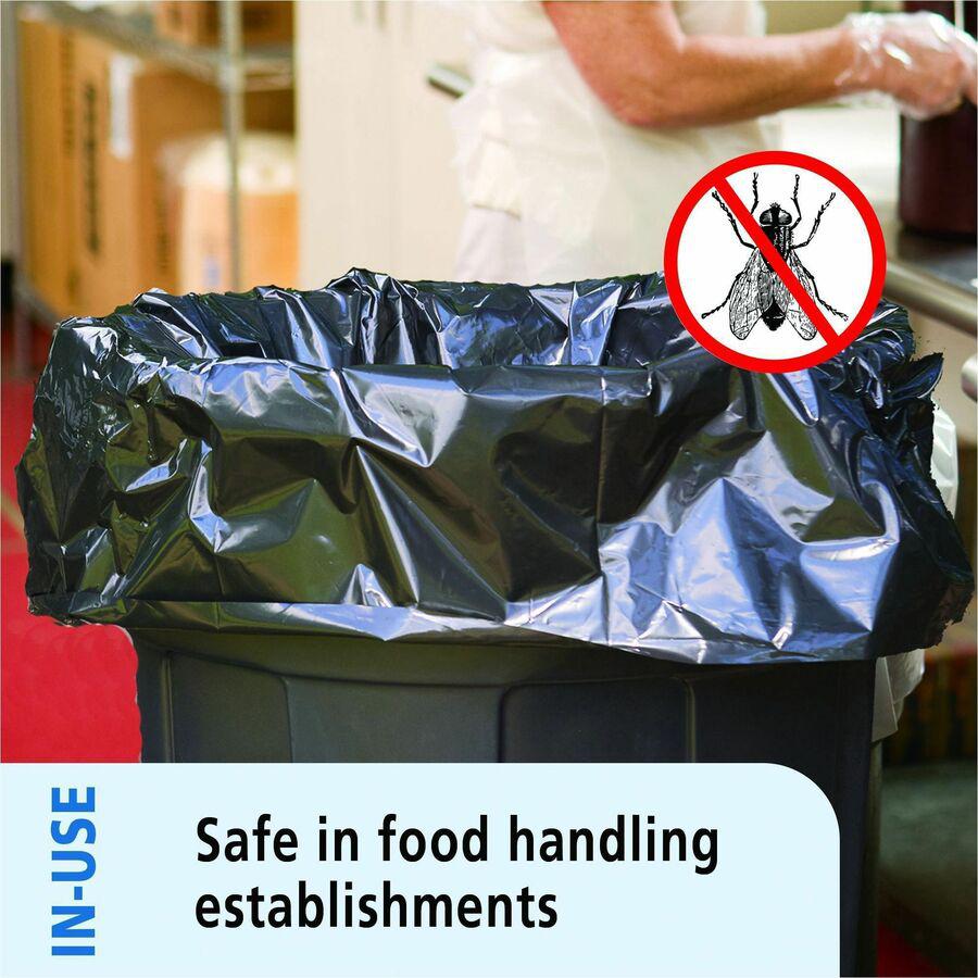 Stout Insect Repellent Trash Bags - 45 gal Capacity - 33" Width x 45" Length - 2 mil (51 Micron) Thickness - Black - Polyethylene - 65/Carton - Recycled. Picture 16