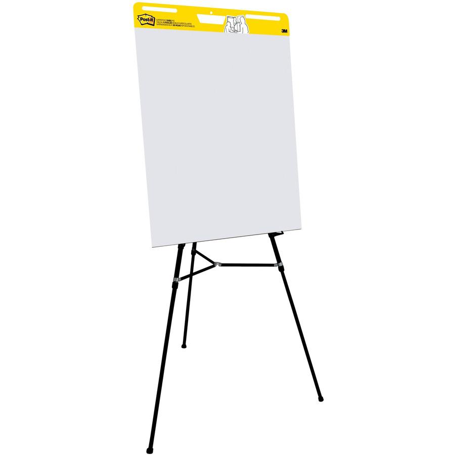 Post-it&reg; Self-Stick Easel Pad Value Pack - 30 Sheets - Plain - Stapled - 18.50 lb Basis Weight - 25" x 30" - White Paper - Repositionable, Self-adhesive, Bleed-free, Back Board, Resist Bleed-throu. Picture 5