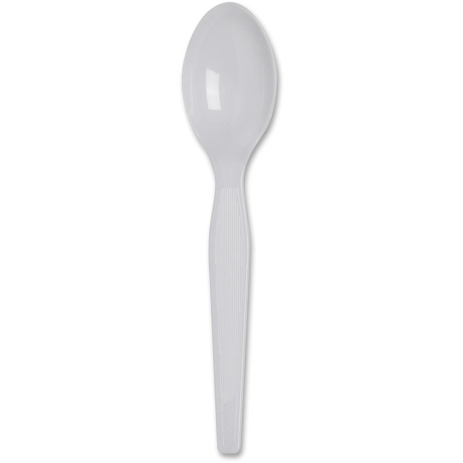 Dixie Heavyweight Disposable Teaspoons Grab-N-Go by GP Pro - 100/Box - Teaspoon - 100 x Teaspoon - Polystyrene - White. Picture 3