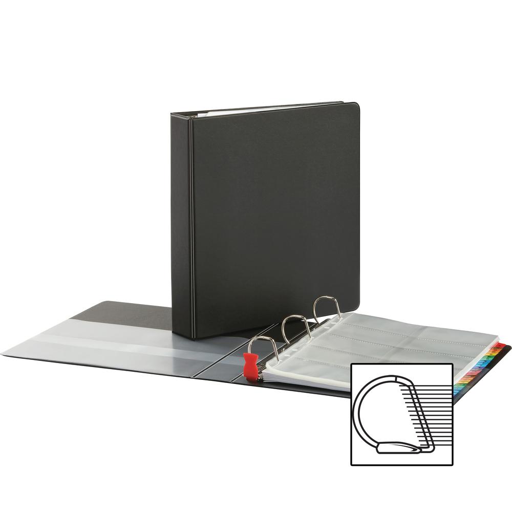 Cardinal EasyOpen Card File Binder - 400 Capacity - 8.50" Width x 11" Length - 3-ring Binding - Refillable - Black Vinyl Cover. Picture 8
