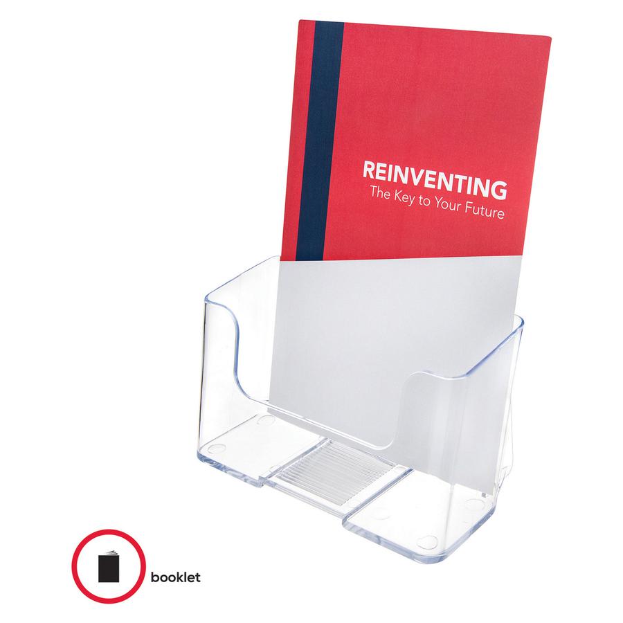 Deflecto Single Compartment DocuHolder - 1 Compartment(s) - 7.8" Height x 6.5" Width x 3.8" DepthDesktop - Booklet Size - Clear - Plastic - 1 Each. Picture 8