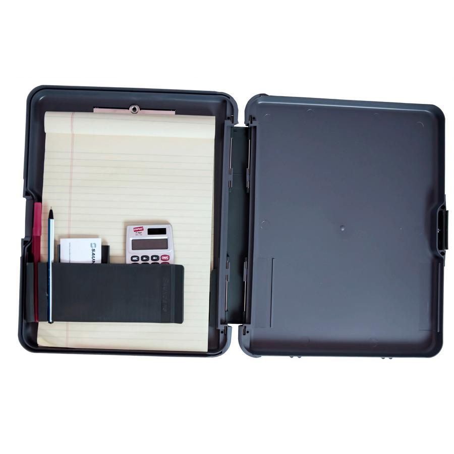 Saunders Workmate Storage Clipboard - 0.50" Clip Capacity - Low-profile - Polypropylene - Gray, Charcoal - 1 Each. Picture 2