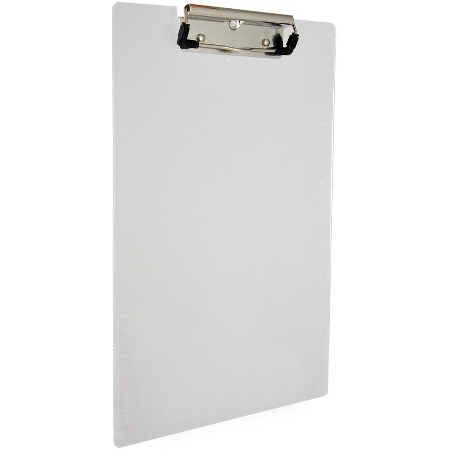 Saunders Clipboard - 0.50" Clip Capacity - 8 1/2" x 12" - Acrylic - Clear - 1 Each. Picture 2
