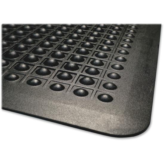 Guardian Floor Protection FlexStep Rubber Anti-Fatigue Mat - Indoor - 24" Length x 36" Width x 0.37" Thickness - Polypropylene - Black. Picture 2