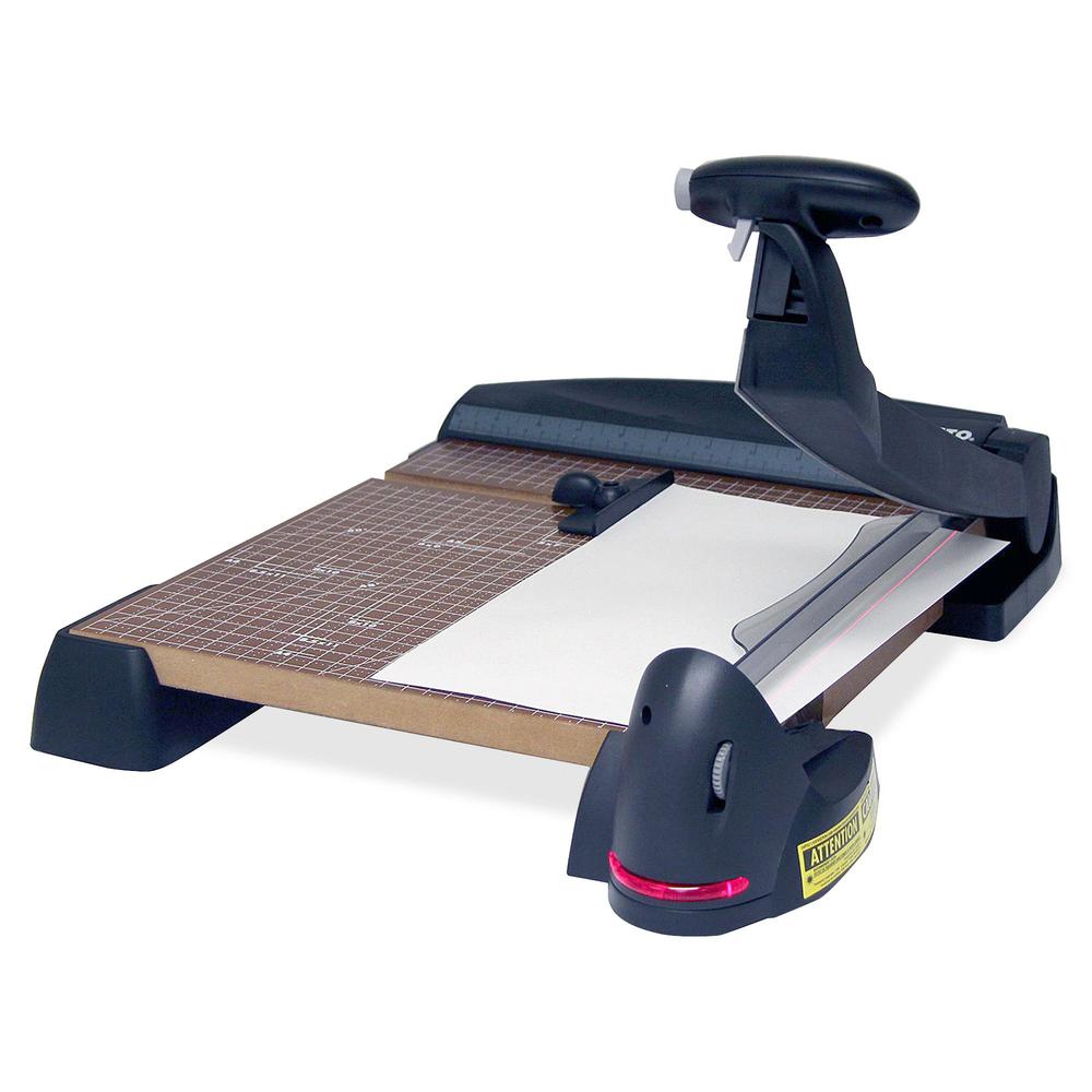 Elmer's X-ACTO 12" Blade Wood Base Laser Trimmer - Cuts 12Sheet - 12" Cutting Length - 15" Height x 18.3" Width - Wood Base, Steel Blade - Black. Picture 2