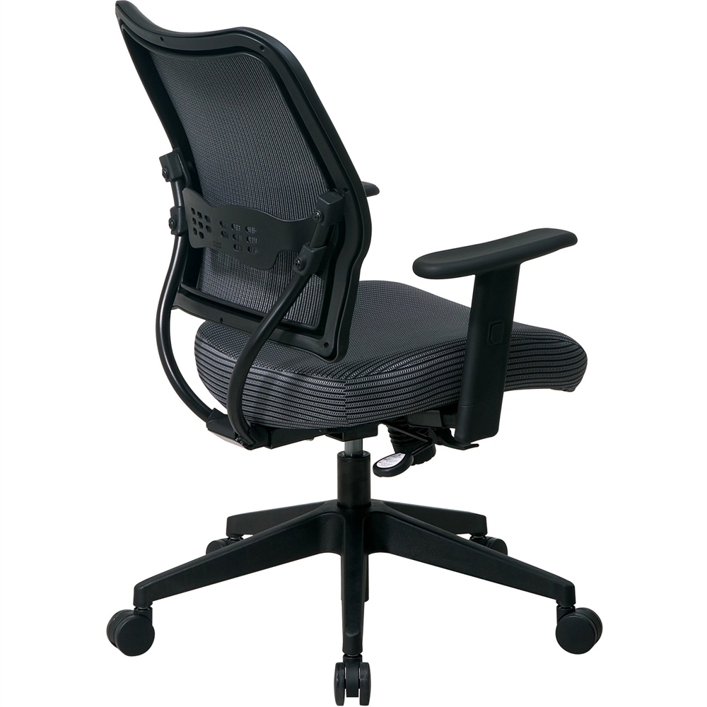 Office Star Space VeraFlex Series Task Chair - Fabric Charcoal Seat - Fabric Charcoal Back - Plastic Black, Metal Frame - 5-star Base - Charcoal Gray - 19.50" Seat Width x 20" Seat Depth - 27" Width x. Picture 10