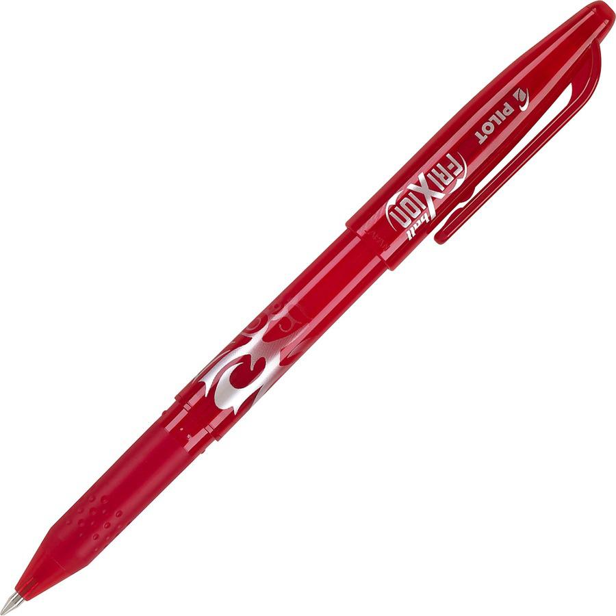 Pilot FriXion Ball Erasable Gel Pens - Fine Pen Point - 0.7 mm Pen Point Size - Red Gel-based Ink - Red Barrel - 1 Dozen. Picture 2