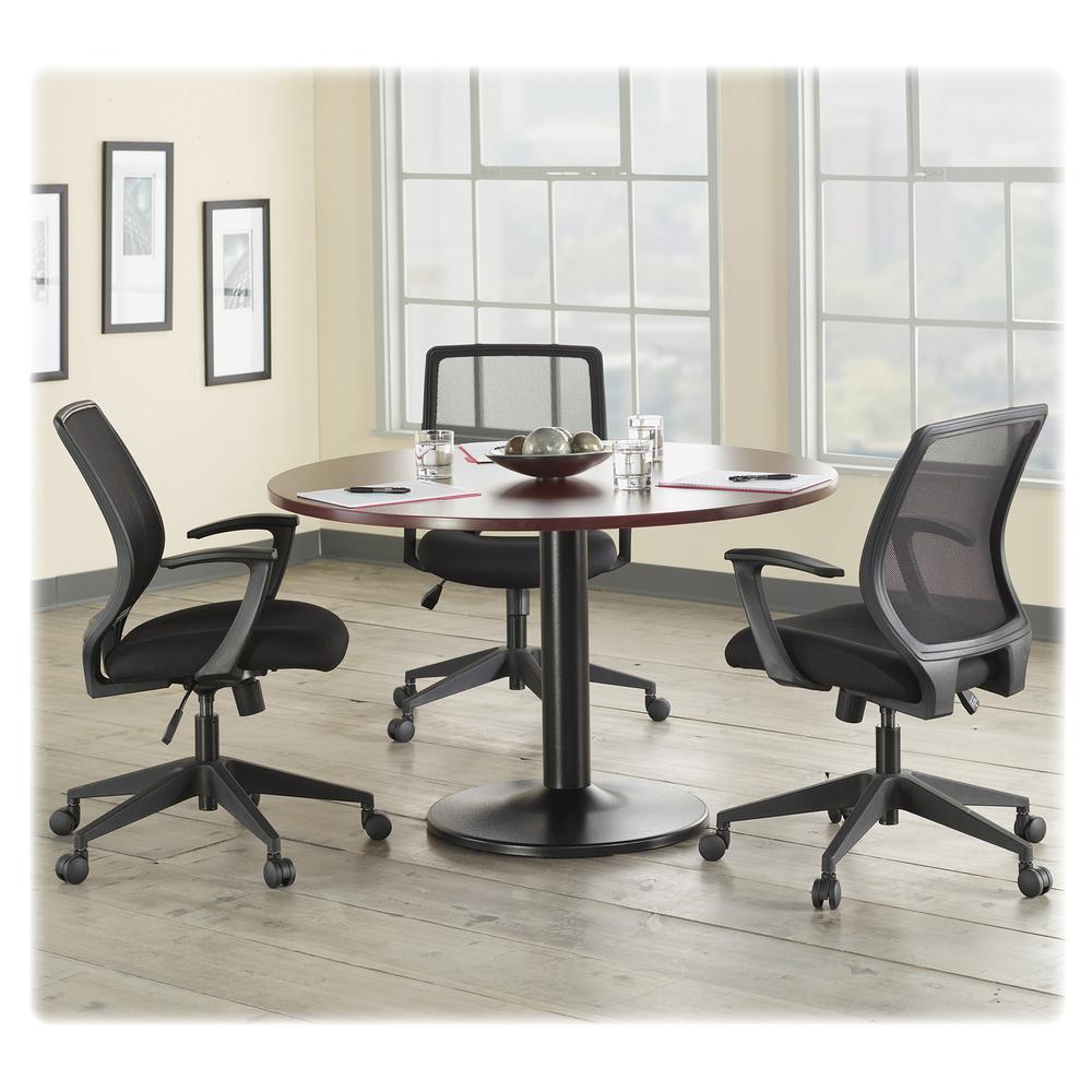 Lorell Essentials Conference Table Base - Round Base - 28.50" Height x 23.63" Width x 23.63" Depth - Assembly Required - Black. Picture 2