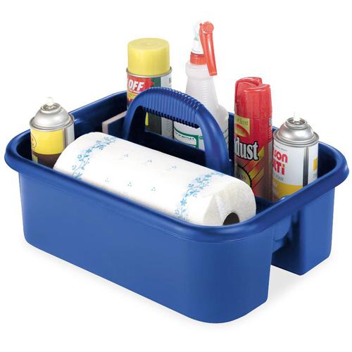 Akro-Mils Handheld Tote Caddy - External Dimensions: 13.8" Width x 18.4" Depth x 9" Height - Polymer - Blue - For Tool - 1 Each. Picture 4