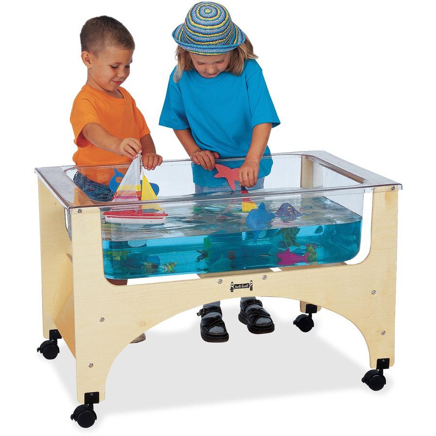 Jonti-Craft Rainbow Accents See-Thru Sensory Play Table - 24.50" Height x 37" Width x 23" Depth - Assembly Required - Baltic, Clear - 1 Each. Picture 5