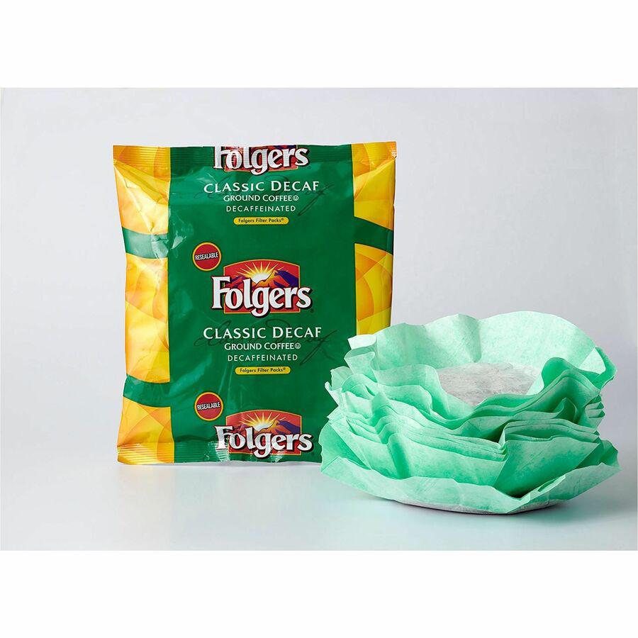 Folgers&reg; Filter Pack Classic Decaf Coffee - 9 oz Per Pouch - 40 / Carton. Picture 8
