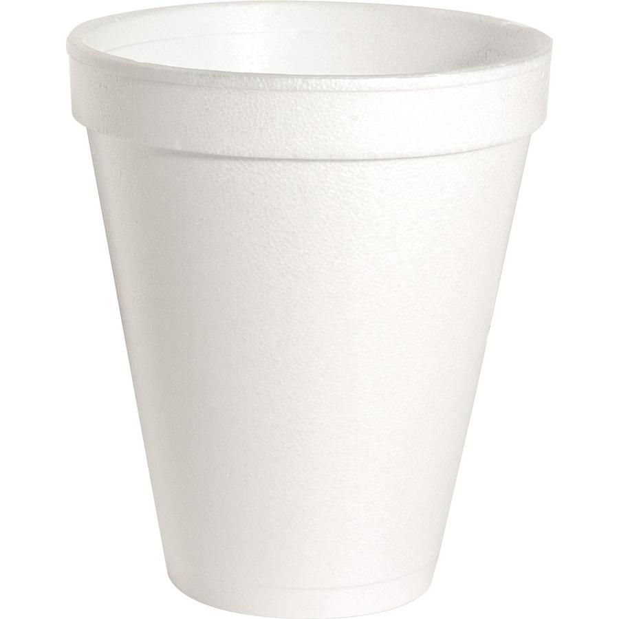 Genuine Joe 12 oz Hot/Cold Foam Cups - 40.0 / Pack - 25 / Carton - White - Foam - Hot Drink, Cold Drink. Picture 6