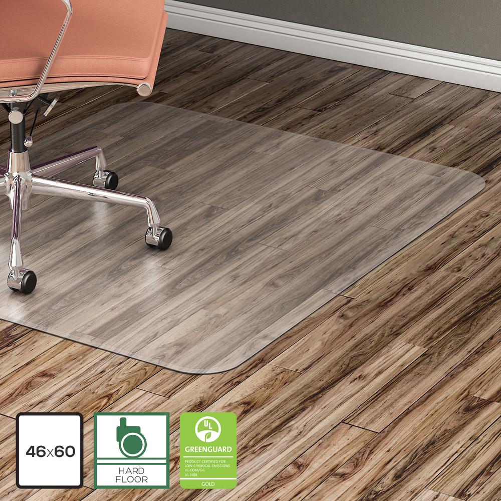 Lorell Chairmat - Hard Floor, Wood Floor, Vinyl Floor, Tile Floor - 60" Length x 46" Width x 0.095" Thickness - Rectangular - Vinyl - Clear - 1Each. Picture 6