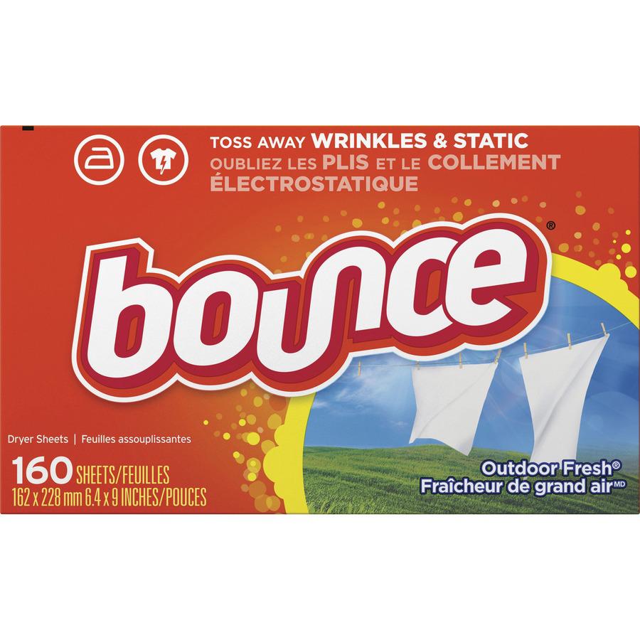 Bounce Dryer Sheets - Sheet - Outdoor Fresh Scent - 160 / Box - 960 / Carton - Orange. Picture 2